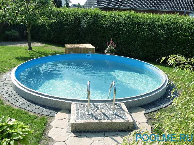 Бассейн Гигабасс 5.5 х 1.5 м, морозоустойчивый вкапываемый (полный комплект) арт. ТМ867-01 - платина