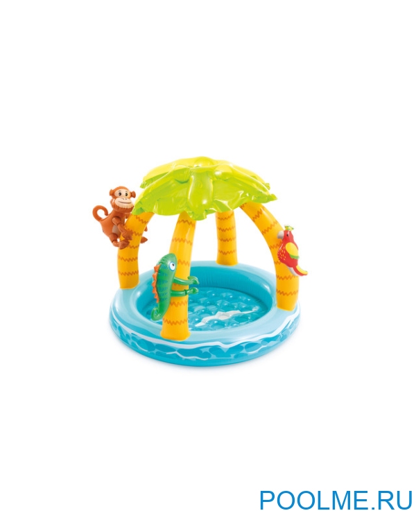 Надувной детский бассейн INTEX "Тропический остров" 102 x 86 см, артикул 58417