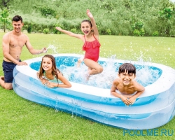 Детский бассейн INTEX "Пирамида" 262 x 175 x 56 см, артикул 56483 Детский бассейн INTEX "Пирамида" 262 x 175 x 56 см, артикул 56483