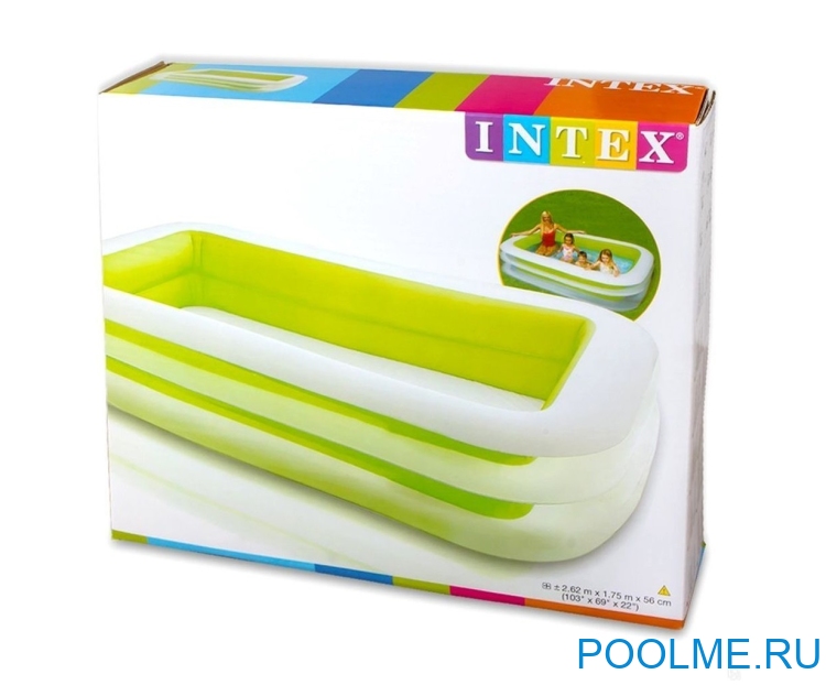 Детский бассейн INTEX "Пирамида" 262 x 175 x 56 см, артикул 56483 Детский бассейн INTEX "Пирамида" 262 x 175 x 56 см, артикул 56483
