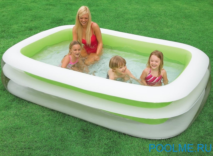 Детский бассейн INTEX "Пирамида" 262 x 175 x 56 см, артикул 56483