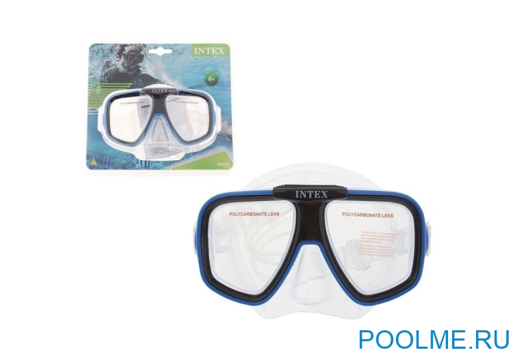 Маска для плавания INTEX "Reef Rider" синяя, артикул 55974-B