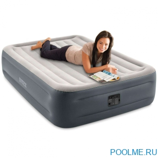 Кровать INTEX надувная Essential 152 x 203 x 46 см, встроенный насос 220V, артикул 64126