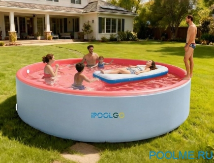 Надувной SUP-Бассейн IPOOLGO Pink 3 x 1.3 м