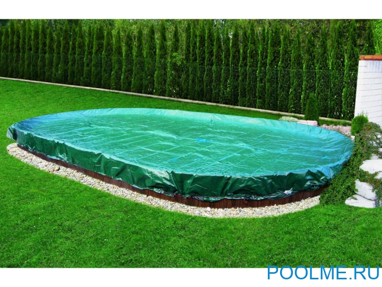 Тент Azuro для каркасных морозоустойчивых бассейнов 7.3 x 3.7 м, артикул 3BVZ0129