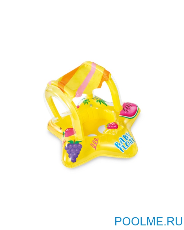 Надувной круг-ходунки INTEX "Фрукты" с навесом 81 x 79 см, артикул 56573 Надувной круг-ходунки INTEX "Фрукты" с навесом 81 x 79 см, артикул 56573