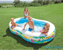 Детский бассейн INTEX "Пляж" 262 x 160 x 46 см, артикул 56490 Детский бассейн INTEX "Пляж" 262 x 160 x 46 см, артикул 56490