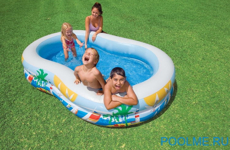 Детский бассейн INTEX "Пляж" 262 x 160 x 46 см, артикул 56490