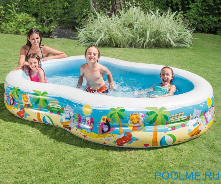 Детский бассейн INTEX "Пляж" 262 x 160 x 46 см, артикул 56490