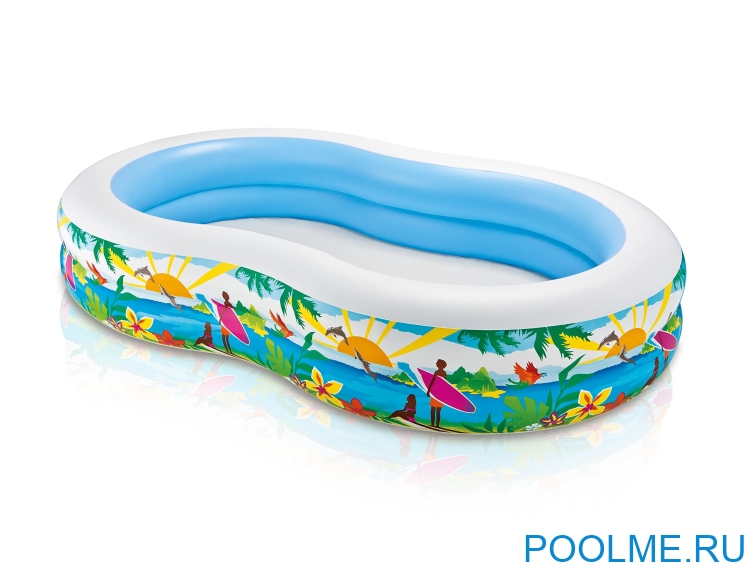 Детский бассейн INTEX "Пляж" 262 x 160 x 46 см, артикул 56490