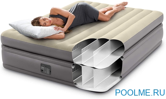 Кровать INTEX надувная Prime Comfort 152 x 203 x 51 см, встроенный насос 220V, артикул 64164 Кровать INTEX надувная Prime Comfort 152 x 203 x 51 см, встроенный насос 220V, артикул 64164