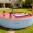 Надувной SUP-Бассейн IPOOLGO Pink  (фильтр, лестница, песок) 3 x 1.3 м