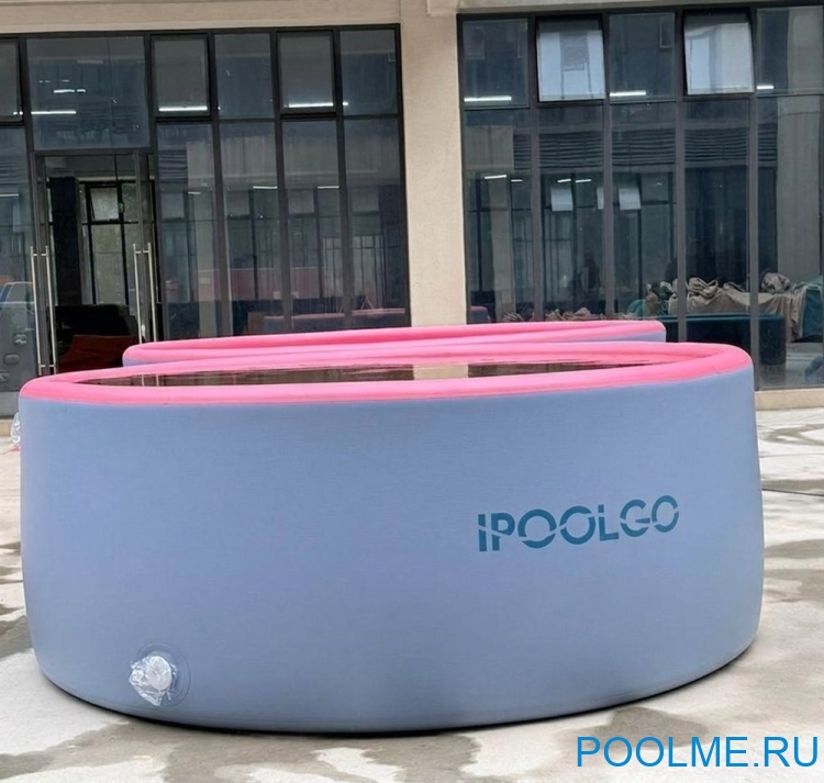 Надувной SUP-Бассейн IPOOLGO Pink  (фильтр, лестница, песок) 3 x 1.3 м