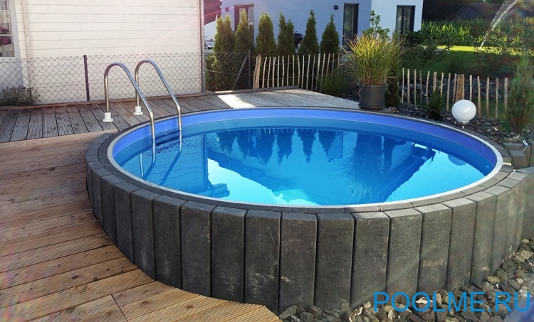 Бассейн Гигабасс 6 х 1.5 м, морозоустойчивый вкапываемый (полный комплект) арт. ТМ600-01 - платина