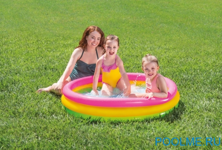 Детский бассейн INTEX "Радуга" 144 x 25 см, артикул 57412 Детский бассейн INTEX "Радуга" 144 x 25 см, артикул 57412