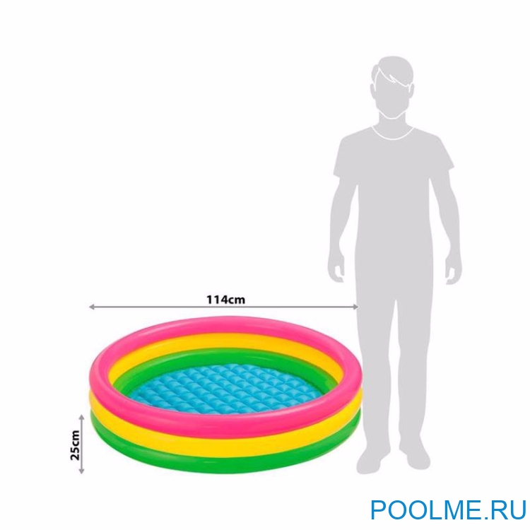 Детский бассейн INTEX "Радуга" 144 x 25 см, артикул 57412 Детский бассейн INTEX "Радуга" 144 x 25 см, артикул 57412