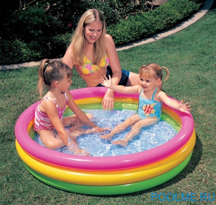 Детский бассейн INTEX "Радуга" 144 x 25 см, артикул 57412