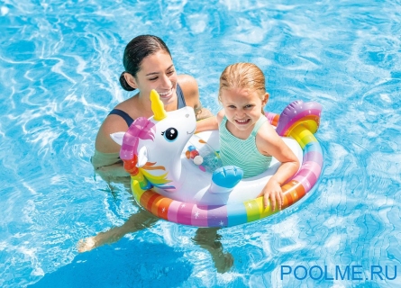 Надувной круг INTEX See-Me-Sit Rider Единорог 81 x 58 см, артикул 59570-R Надувной круг INTEX See-Me-Sit Rider Единорог 81 x 58 см, артикул 59570-R