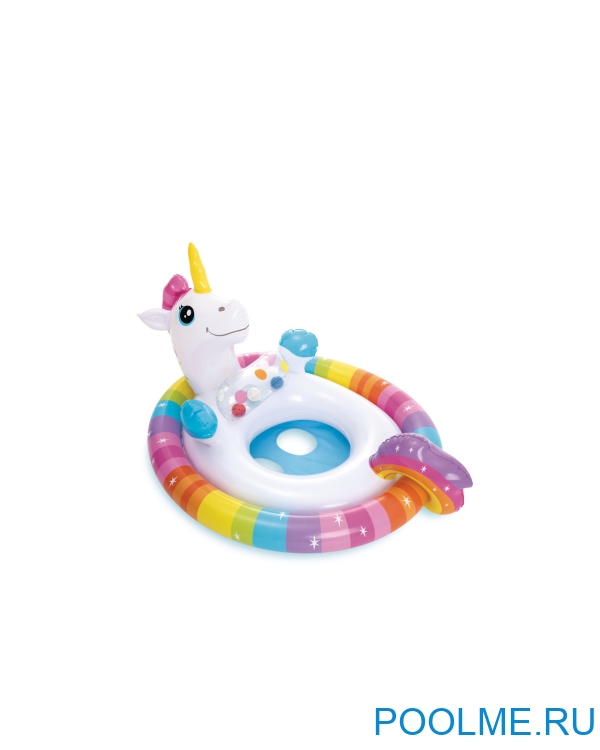 Надувной круг INTEX See-Me-Sit Rider Единорог 81 x 58 см, артикул 59570-R Надувной круг INTEX See-Me-Sit Rider Единорог 81 x 58 см, артикул 59570-R