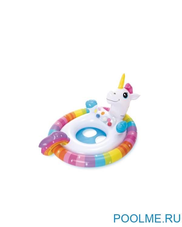 Надувной круг INTEX See-Me-Sit Rider Единорог 81 x 58 см, артикул 59570-R Надувной круг INTEX See-Me-Sit Rider Единорог 81 x 58 см, артикул 59570-R