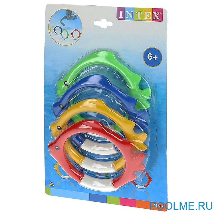 Кольца INTEX для подводной игры 12 см, артикул 55507 Кольца INTEX для подводной игры 12 см, артикул 55507