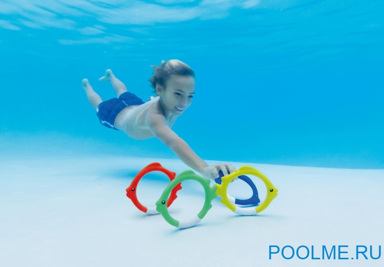 Кольца INTEX для подводной игры 12 см, артикул 55507 Кольца INTEX для подводной игры 12 см, артикул 55507