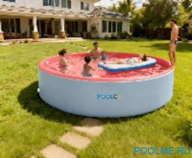 Надувной SUP-Бассейн IPOOLGO Pink 3.7 x 1.3 м