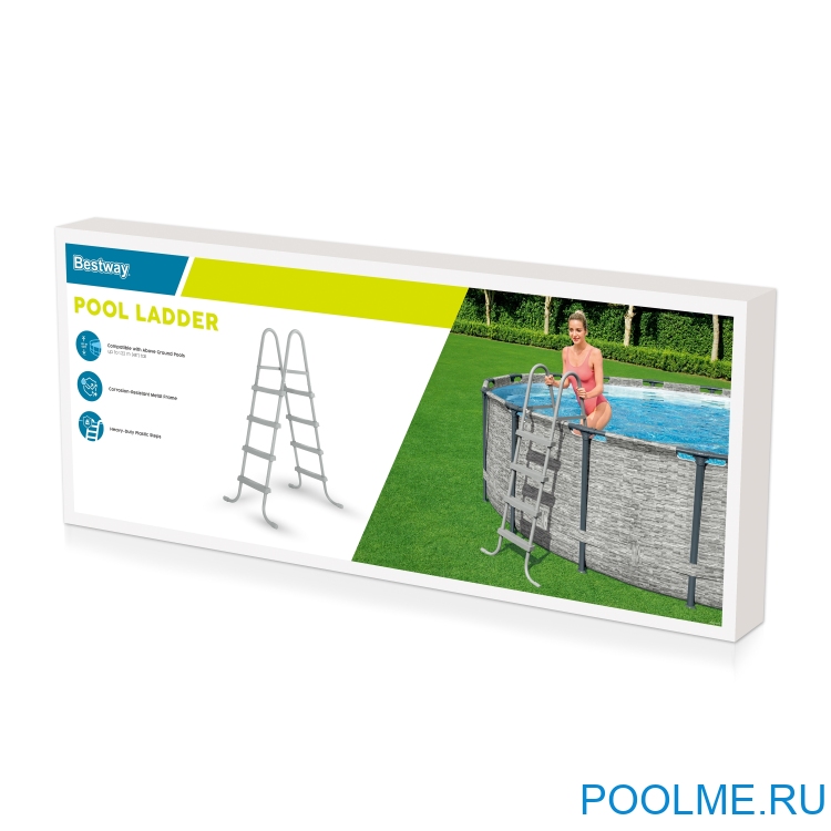 Лестница Bestway для бассейнов до 122см (4 ступеньки, без площадки), артикул 58336 Лестница Bestway для бассейнов до 122см (4 ступеньки, без площадки), артикул 58336