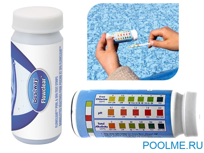 Тестовые полоски Bestway для воды в бассейне, артикул 58142