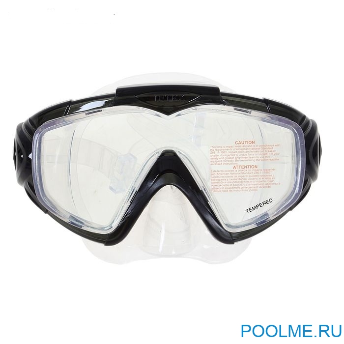 Маска для плавания INTEX "Silicone Aqua Pro" черный, артикул 55981-B