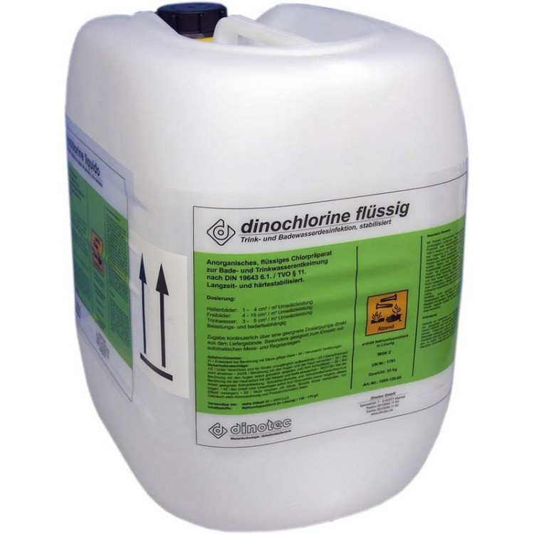 Динохлорин Dinochlorine flüssig - жидкий хлор для бассейна 28 кг, артикул 1060-150-20