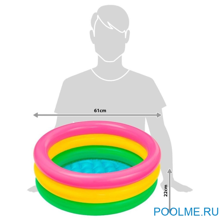 Детский бассейн INTEX "Радуга" 61 x 22 см, артикул 57107