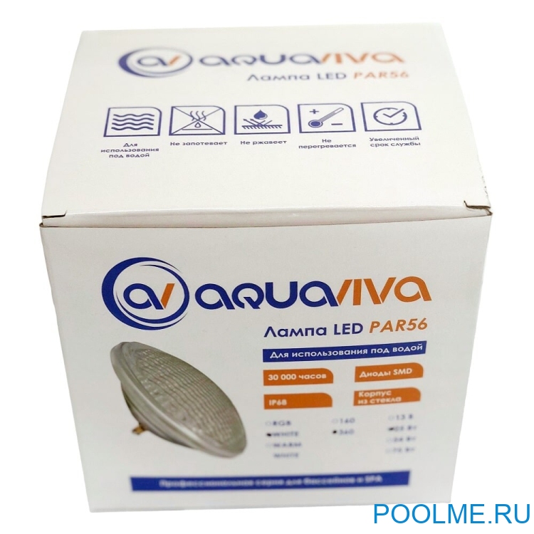 Светодиодная лампа AquaViva GAS PAR56-360 LED SMD RGB, артикул PAR56-white Светодиодная лампа AquaViva GAS PAR56-360 LED SMD RGB, артикул PAR56-white