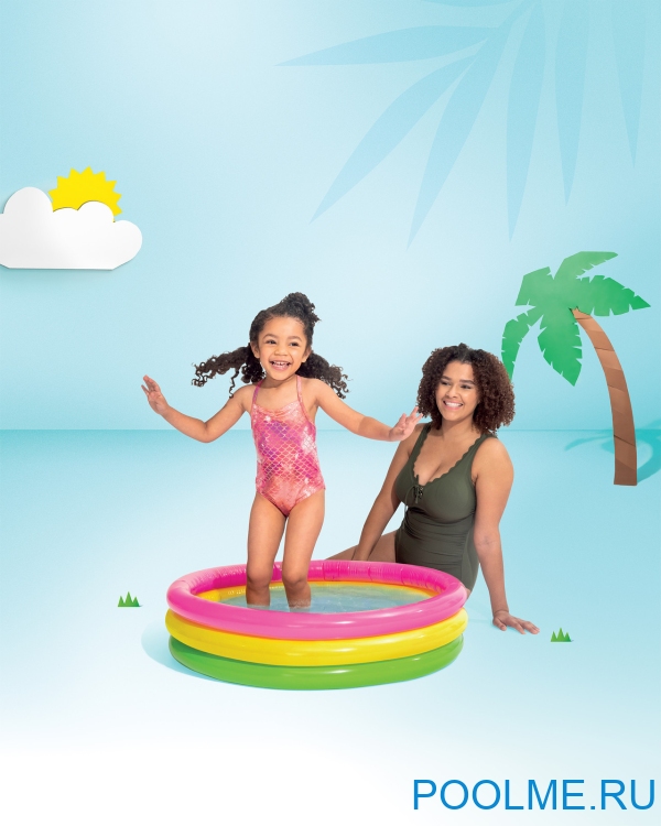 Детский бассейн INTEX Sunset Glow 86 x 25 см, артикул 58924 Детский бассейн INTEX Sunset Glow 86 x 25 см, артикул 58924