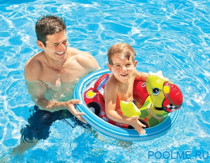 Надувной круг INTEX See-Me-Sit Rider Черепаха 76 x 58 см, артикул 59570-T