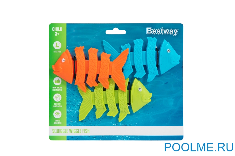 Набор рыбок Bestway Squiggle Wiggle 3 цвета, артикул 26029