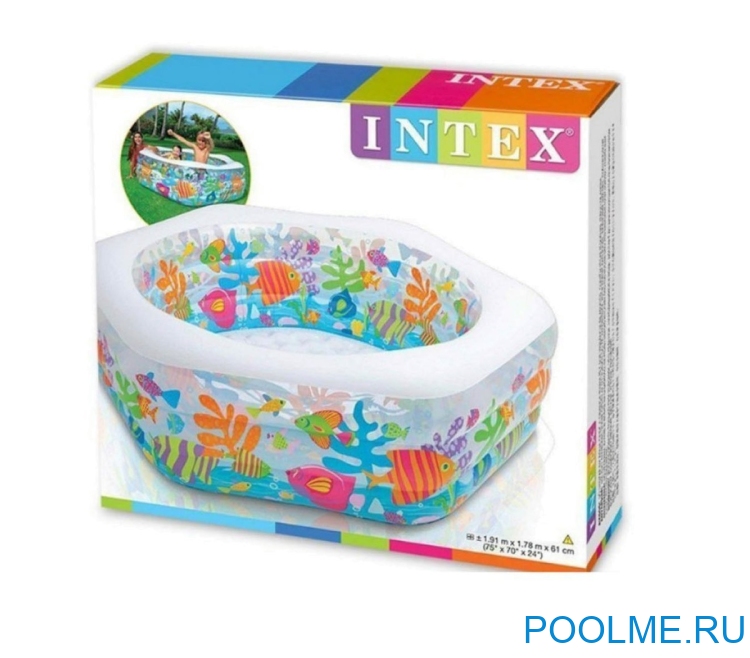 Детский бассейн INTEX &quot;Рыбки&quot; 191 x 178 x 61 см, артикул 56493
