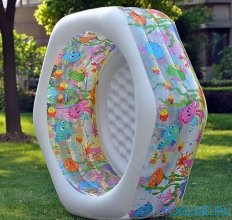 Детский бассейн INTEX "Рыбки" 191 x 178 x 61 см, артикул 56493