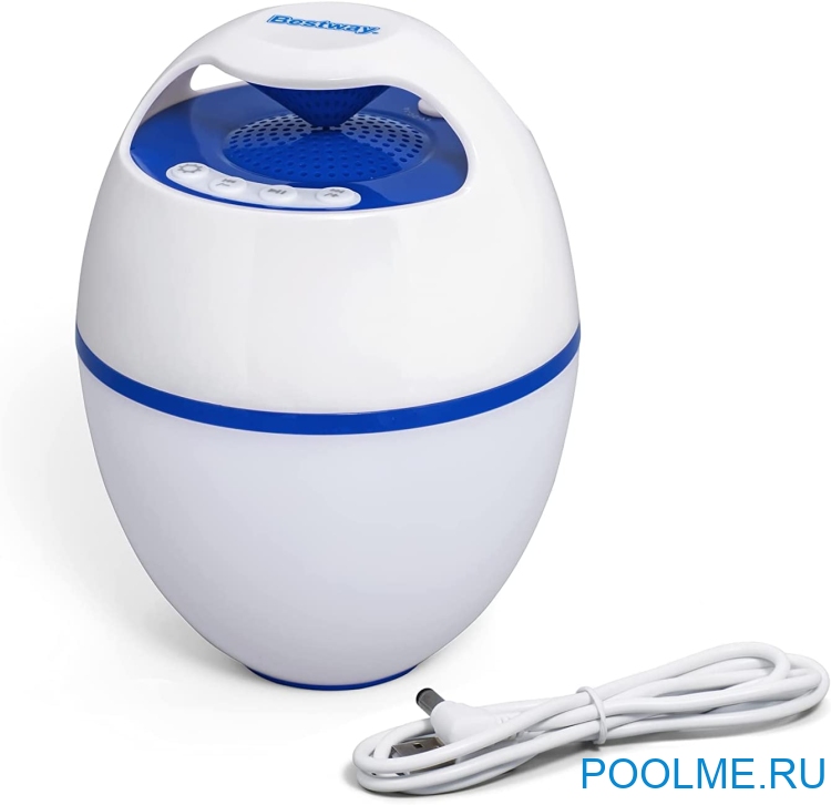 Плавающая Bluetooth-колонка Bestway Flowclear Music Wave со светодиодной подсветкой, артикул 58700
