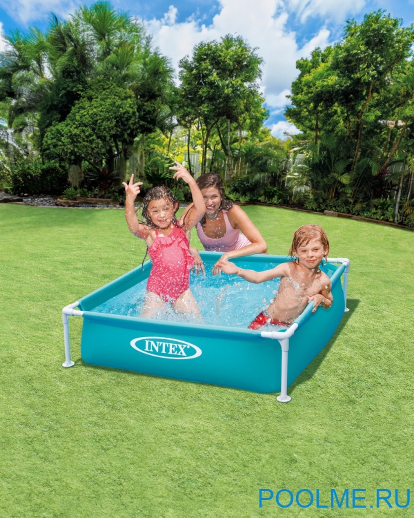 Каркасный бассейн INTEX 57173, размер 1.22 x 1.22 x 0.3 м