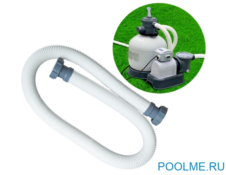 Шланг гофрированный INTEX 4.5 м с гайками, артикул 11769 Шланг гофрированный INTEX 4.5 м с гайками, артикул 11769