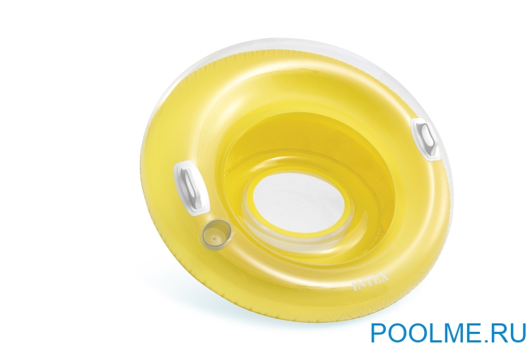Надувное кресло-круг INTEX с ручками и дном, желтый, артикул 58883-Y Надувное кресло-круг INTEX с ручками и дном, желтый, артикул 58883-Y