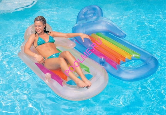 Матрас INTEX "Радуга" голубой 160 x 85 см, артикул 58802-B