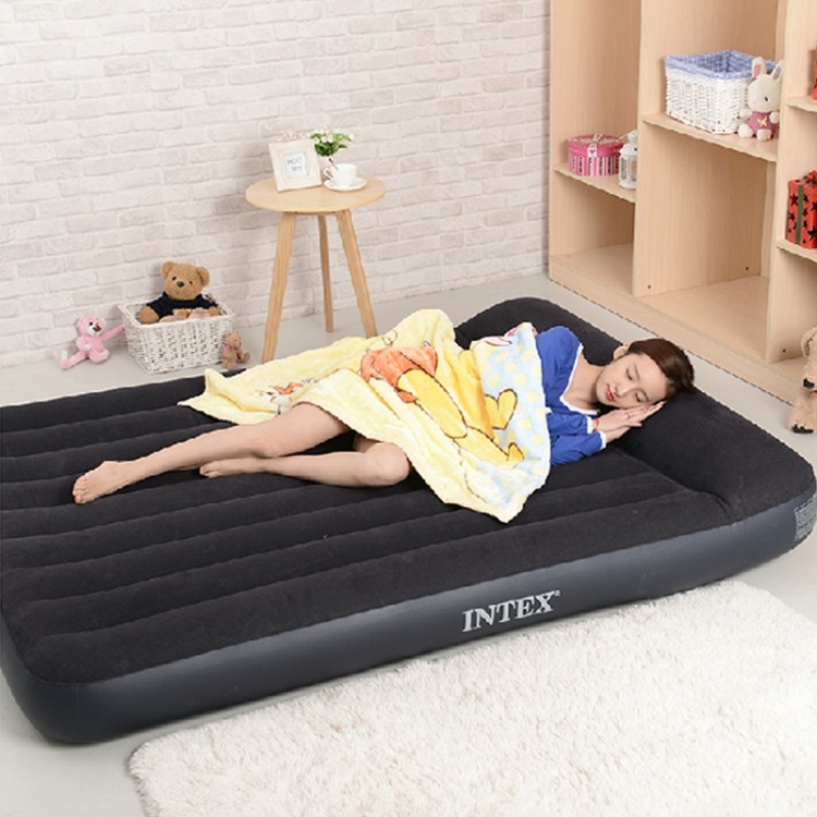 Кровать INTEX надувная 152 x 203 x 25 см с подголовником, без насоса, артикул 64143