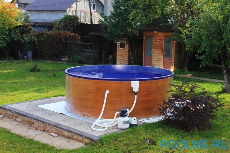 Бассейн Лагуна 5.5 х 1.25 м (полная комплектация) арт. 55040 / 3 - дерево Бассейн Лагуна 5.5 х 1.25 м (полная комплектация) арт. 55040 / 3 - дерево