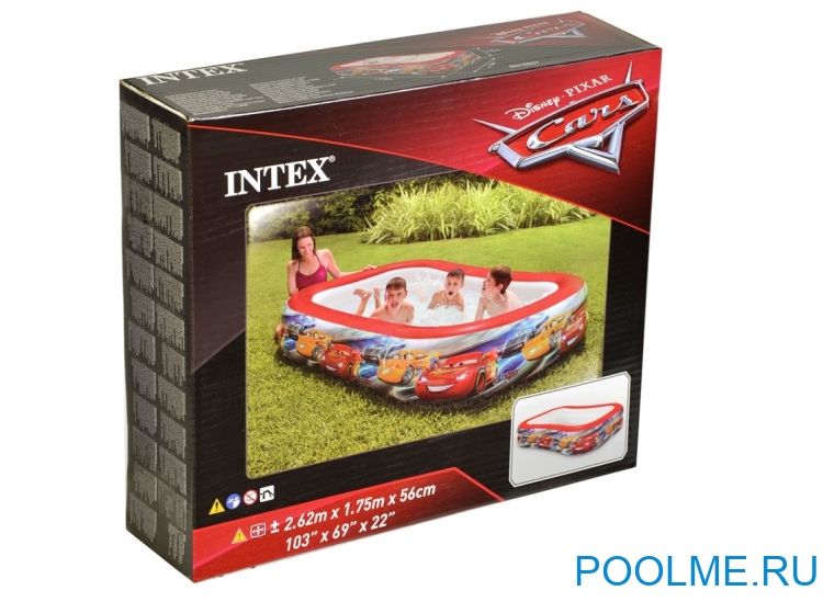 Детский бассейн INTEX "Тачки" 262 x 175 x 56 см, артикул 57478