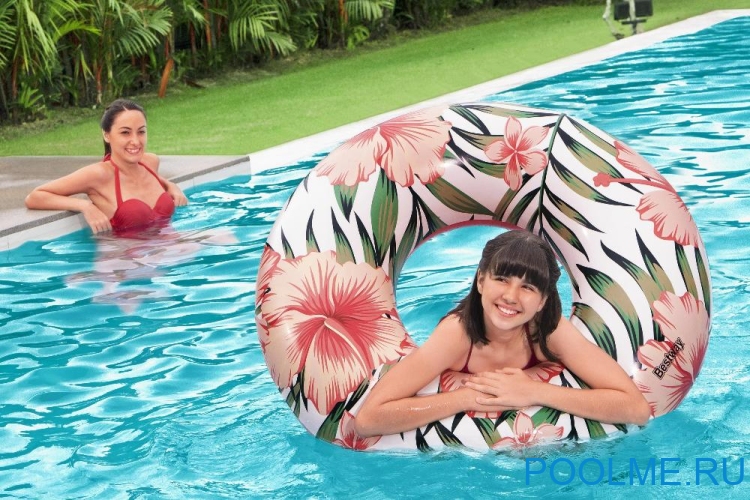 Надувной круг Bestway &quot;Тропические пальмы&quot; 119 см, артикул 36237