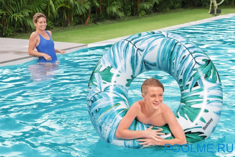 Надувной круг Bestway &quot;Тропические пальмы&quot; 119 см, артикул 36237