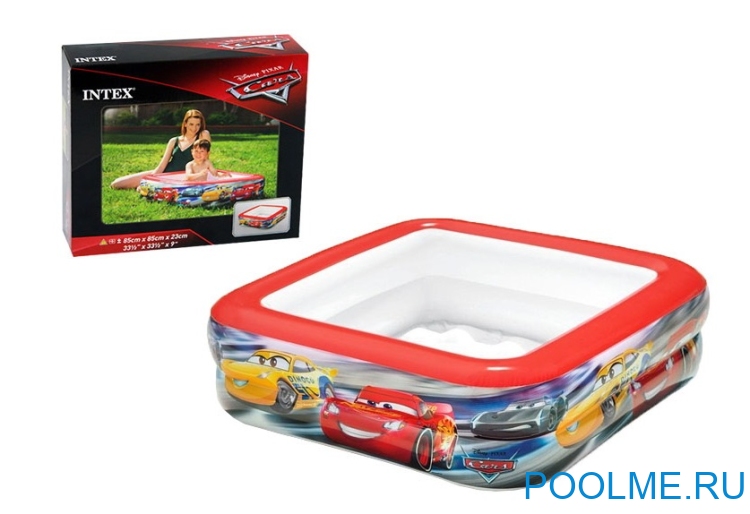 Детский бассейн INTEX "Тачки" 85 x 85 x 23 см, артикул 57101 Детский бассейн INTEX "Тачки" 85 x 85 x 23 см, артикул 57101