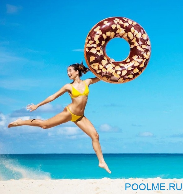 Надувной круг INTEX "Пончик шоколад" 114 см, артикул 56262 Надувной круг INTEX "Пончик шоколад" 114 см, артикул 56262